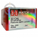 HORNADY 22495 MATCH GESCHOSSE .224 52GR BTHP 500 STÜCK